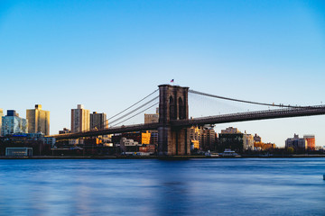 Fototapeta na wymiar Brooklyn Bridge viewed from Lower Manhattan