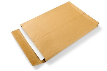 Brown Envelope with White Paper