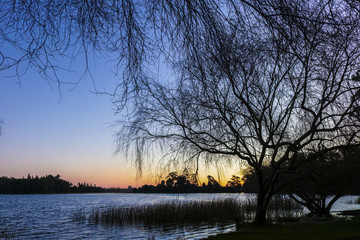 Atardecer en Laguna Grande de San Pedro, Regi&oacute;n del Biobio, Chile