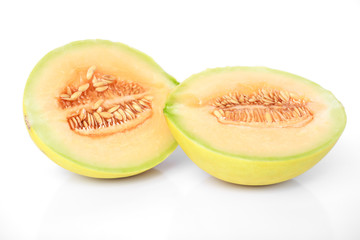 cantaloupe melon isolated on white background