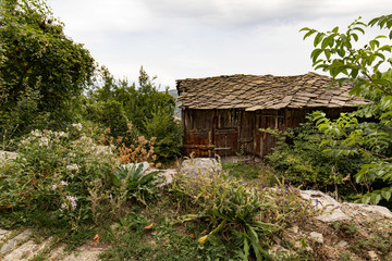 Fototapeta na wymiar Traditional old Bulgarian houses in Leshten (architectural sanctuary), Bulgaria