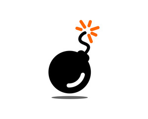 black bomb image vector icon logo symbol