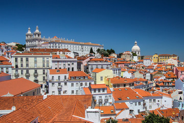 Fototapeta na wymiar Rooftop view over Lisbon