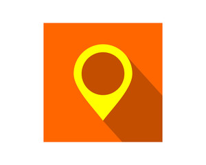 orange yellow marker path pin image vector icon logo symbol