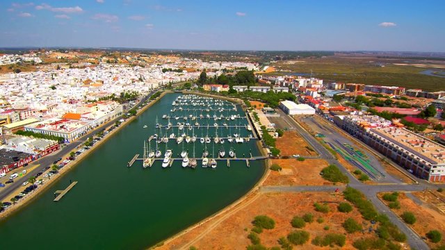 Drone in Ayamonte, Huelva. Andalusia, Spain.