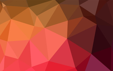 Dark Orange vector abstract polygonal template.