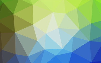 Light Blue, Green vector polygonal pattern.