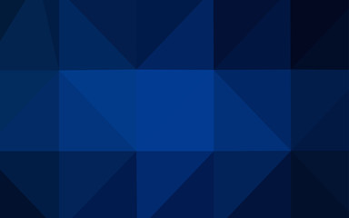 Obraz premium Dark BLUE vector triangle mosaic texture.