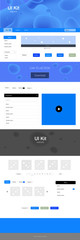 Light Blue, Yellow vector style guide with bent lines.