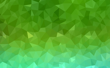 Fototapeta na wymiar Light Green vector gradient triangles template.