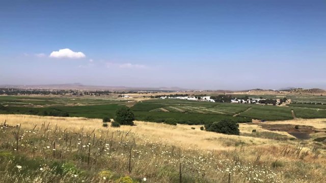 The Golan Heights on the border of Syria