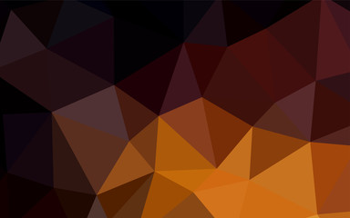 Dark Orange vector gradient triangles pattern.