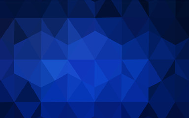 Dark BLUE vector triangle mosaic texture.