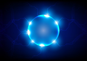 Obraz premium abstract light future technology concept background, vector illustration design