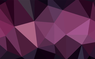 Dark Pink vector triangle mosaic texture.