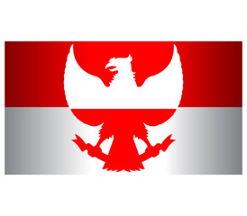 Red White Garuda Indonesia Flag Wide Screen Background