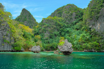 The nature of the Coron Bay, Busuanga province, Philippines