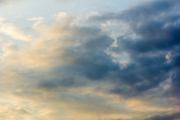 sky with clouds and sunset background