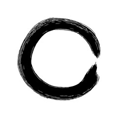 Zen circle isolated illustration on white background