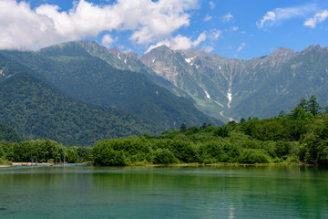Fototapeta premium 大正池と穂高連邦