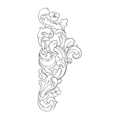 Fototapeta premium Retro baroque decorations element