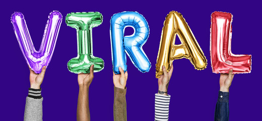 Colorful alphabet helium balloons forming the text privacy