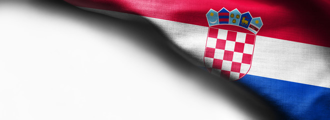 Flag of Croatia on white background