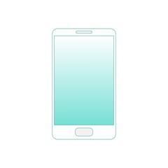 Smartphone concept illustration in outline style