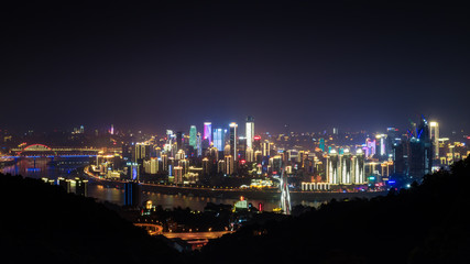 Naklejka premium Night City Scape 
