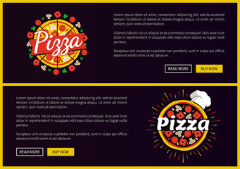 Pizza Restaurant Promotional Internet Pages Set