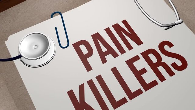 Pain killers healthcare concept
