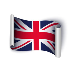 United Kingdom flag, Great Britain, vector illustration