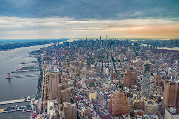 Aerial view of Manhattann New York City