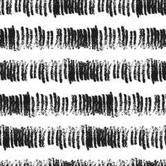 Seamless pattern with pencil textured horizontal scribbles. Grunge vector ornament.