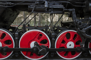 Old steam locomotive of the early twentieth century