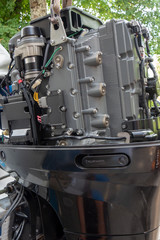 repairing of engine of motorboat