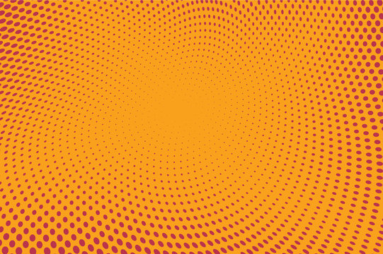 Red Halftone Circle Background