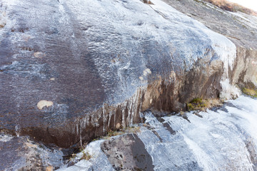 a layer of verglas or ice on rocks coul be very dangerous for climbers