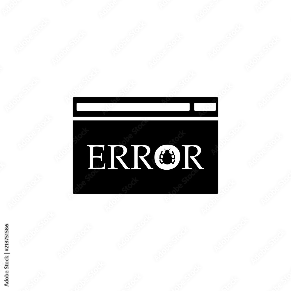 Poster error from a virus icon. element of cybersecurity icon for mobile concept and web apps. glyph style 