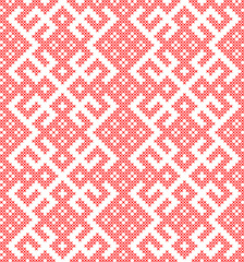 Seamless pattern based on traditional Russian and slavic ornament
