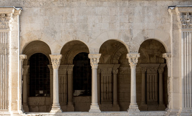 Romanesque Cloisters Church of Saint Trophime Cathedral in Arles. Provence,  France