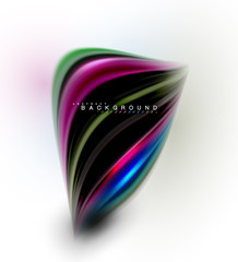 Fluid liquid mixing colors concept on light grey background, wave and swirl curve flow line, trendy abstract layout template for business presentation, app wallpaper banner, poster or wallpaper