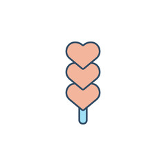 ice cream in heart colored dusk style icon. Element of ice cream icon for mobile concept and web apps. Dusk style ice cream in heart icon can be used for web and mobile