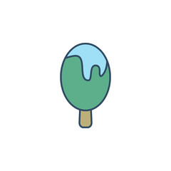 fruit ice cream on stick colored dusk style icon. Element of ice cream icon for mobile concept and web apps. Dusk style fruit ice cream on stick icon can be used for web and mobile