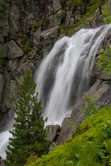 Waterfall in Tatra mountains. Morskie oko. 