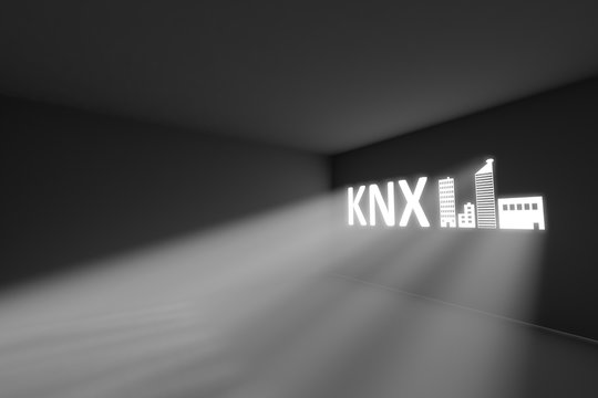 KNX rays volume light concept 3d illustration