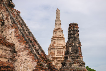 The Prang in Wat Chaiwattanaram temple in Ayutthaya, Thailand.