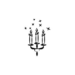 wedding candles sketch illustration. Element of wedding icon for mobile concept and web apps. Sketch style wedding candles icon can be used for web and mobile