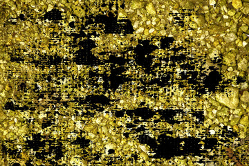 Grunge Ultra yellow Pebble surface, stone texture or rock backdrop, ground background