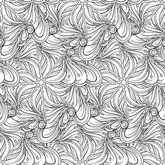 Black and white abstract seamless pattern.